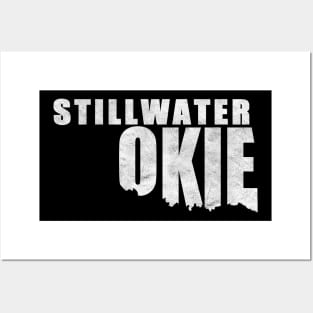 Stillwater Okie Oklahoma Shaped Distressed Posters and Art